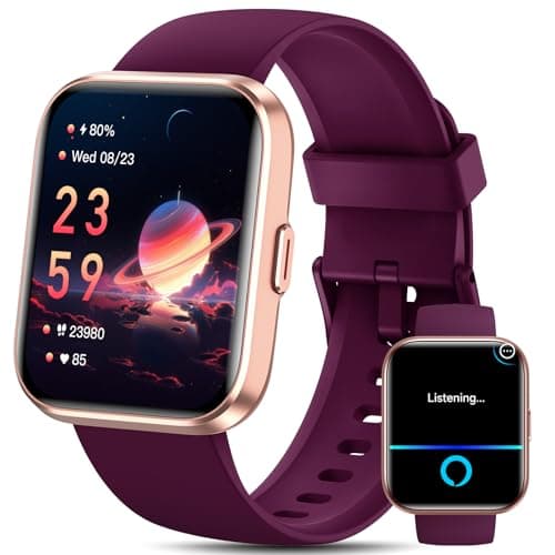 Smart Watch for Women Men, Smartwatch Compatible iPhone/Android/Samsung (Answer/Make Call, Alexa Built-in), Smart Watches with Health Monitor, Activities Track, 3ATM Waterproof Fitness Watch-Purple - Image 1