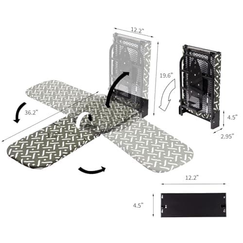 Slieton Wall-Mounted Steel Farme Folding Ironing Board (Ironing Board with Holder) - Thumbnail 4