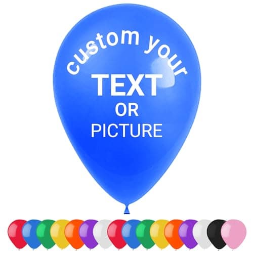 12 Inch 2.3g Customized Advertising Balloons - Personalized Monochrome Logo and Text - Perfect for Birthday Parties, Weddings, and Company Celebrations (500)