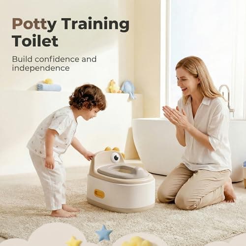 Toddler Toilet Potty Chair for Toddlers 1-7, Kids Potty Training Seat, 3-in-1 Potty Chair for kids Portable Removable Seat with Sturdy Step Stool, Standalone Potty Chair for Toddlers - Thumbnail 4