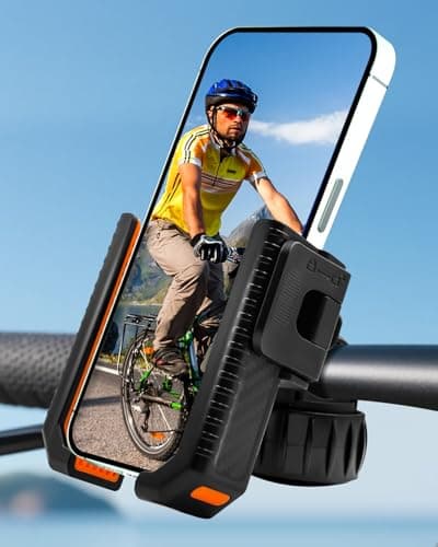 SINOTATO Bike Phone Holder, Bicycle Phone Mount Handlebar Motorcycle Phone Mount 3S Quick Install Bicycle Scooter Phone Clip, for iPhone 16 Pro Max, 15 14 13, Galaxy S25 Ultra, 4.5-7" Phones