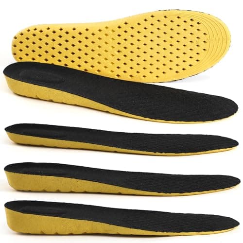 XINIFOOT Breathable Height Increase Insoles, 1.5cm/2.5cm/3cm Elastic Shock Absorbing Mesh Holes Replacement Inserts, Heel Lift Inserts for Men and Women (1.5 cm Height, 1 Pair)