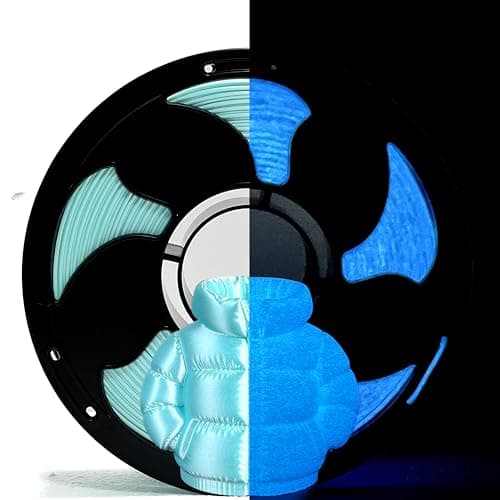 Clear Sky Blue Glow in The Dark 1.75mm PLA Filament with Smooth Surface, Bright Luminous Blue 3D Printer Filament, 1kg (2.2lbs) Plastic Spool 3D Printing PLA Filament Rod - Image 1