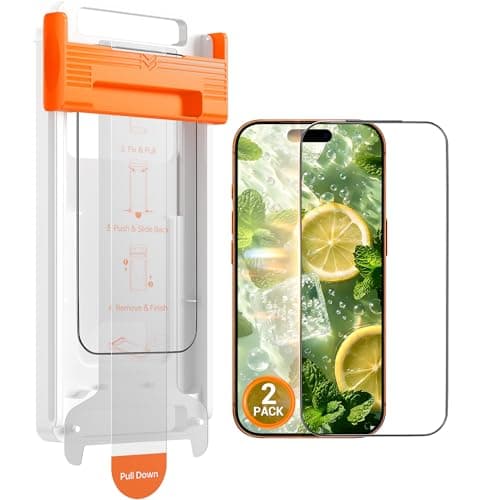 GolbinBox 2-Pack for iPhone 17 Pro Max Screen Protector [Anti-Reflection] [3D Full Coverage] 12FT Drop Protection, 9H+ Hardness, Anti-Fingerprint, HD Clear Tempered Glass for iPhone 17ProMax 6.9" - Image 1