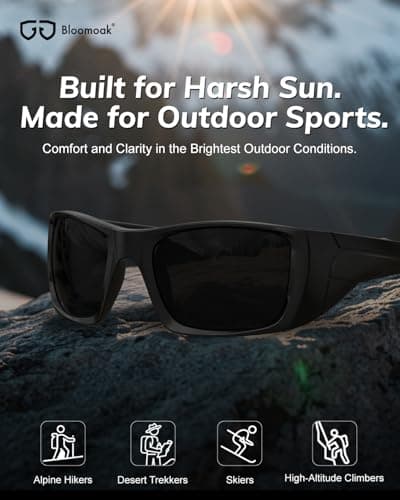 Bloomoak CAT 4 Super Dark Sunglasses | UV 400 | For Photophobia & Eye OPS & Light Sensitivity | Wraparound with Side Protection for Men & Women - Thumbnail 3