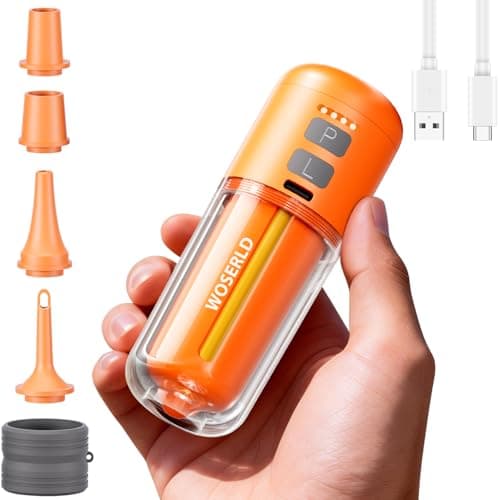 Portable Air Pump for Inflatables (Orange) - Image 1