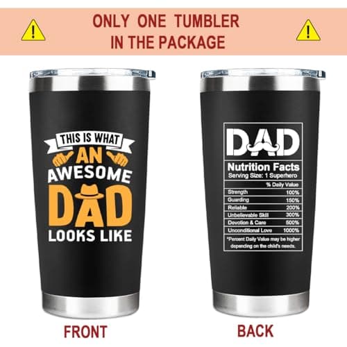 YXOTJHS Gifts For Dad, Cups Tumbler - Fathers Day Dad Gifts From Daughter Son Wife - Birthday, Father's Day, Christmas - Cool Funny Gift For Dads - Thumbnail 6