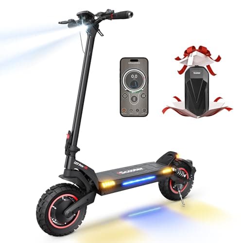 iScooter Electric Scooter, 1000W E Scooter, 50 Miles Long Range & 38 MPH Top Speed, 10" Off-Road Vacuum Tire Scooter for Adults with Turn Signals, Double Braking Systems, APP and Storage Bag - Image 1