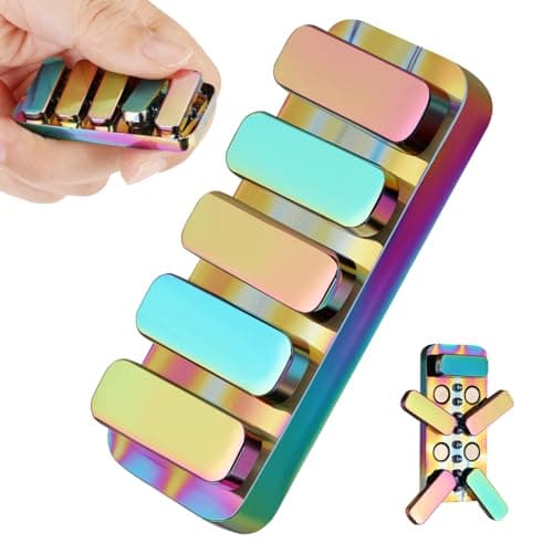 Fidget Toys for Adults, Metal Fidget Slider EDC Magnetic Haptic Fidget Clicker with 3 Noise Levels, Loud-Quieter-Quiet Adults Fidget Toy, Office Home Desk Magnetic Toys, Relief Stress and Anxiety - Image 1