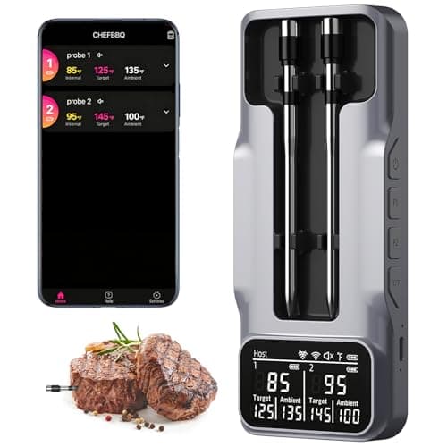 TASTYTI Wireless Meat Thermometer Digital - 800FT Bluetooth Food Thermometer for Cooking, NIST Certified Accuracy, Standalone Base Dual Probes for Grill BBQ Oven Smoker - Image 1
