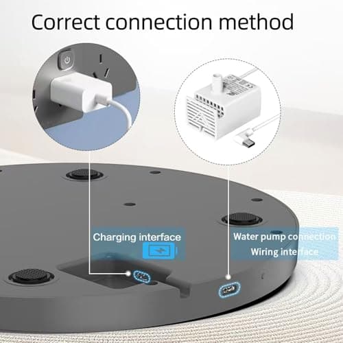 Battery Operated Cat Water Fountain Wireless, 4L/135oz Stainless Steel Pet Fountain for drinking Dog Water Dispenser Cordless with Motion Sensor, Ultra-Quiet Pump & for Cats Inside, Dog, Multiple Pets - Thumbnail 5