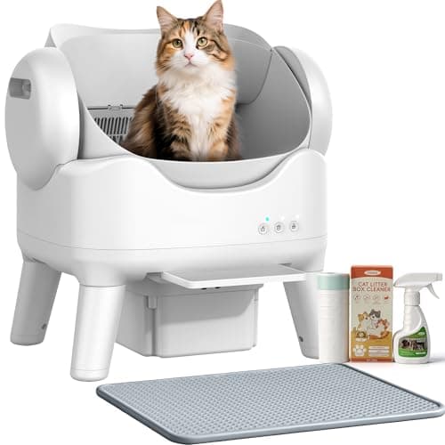 RPZ Automatic Cat Litter Box, Open-Top Self Cleaning for Large Cats