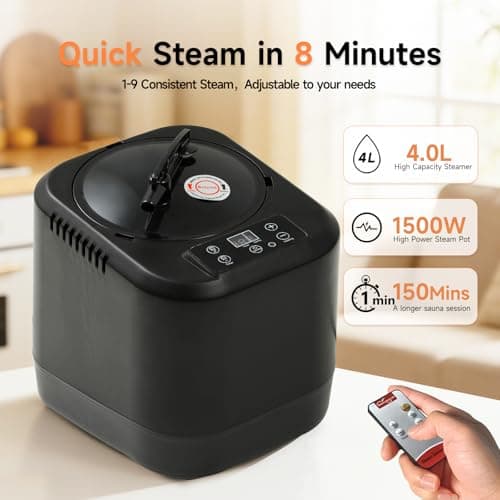 zaichare 2026 Home Steam Sauna with 4L 1500W Steamer, Full Body Sauna Box for Home, Personal Sauna Steam Sauna Tent at Home Spa, Home Saunas Room for Gym, Pilates, Garage (Silver 4L) - Thumbnail 3
