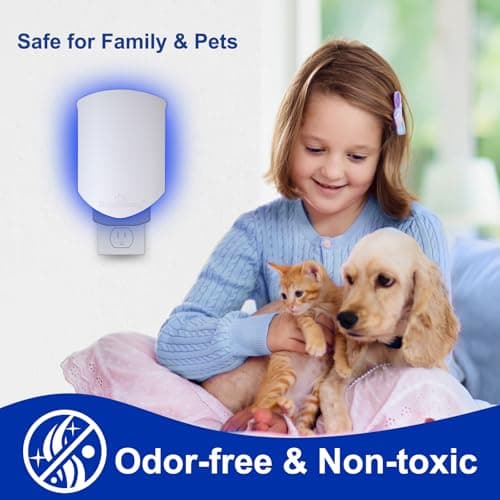 Bug Parking Flying Insect Trap, Plug-in UV Light for Gnats, Fruit Flies and Houseflies, Silent Sticky Catcher for Indoor Use, 1 Device & 5 Refills - Thumbnail 6