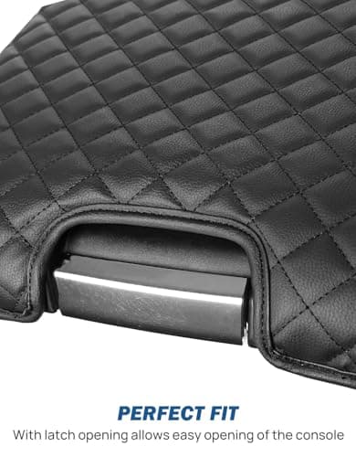 JOYTUTUS Center Console Cover Compatible with 2013-2018 Ram 1500 & 2013-2026 Ram 2500/3500/1500 Classic Model Jump Seat Console, Leather Arm Rest Armrest Cover for Car, Middle Console Cover Lid - Thumbnail 5