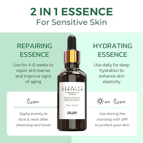 GNJOY Centella Serum, Face Hydrating Fermented Centella Asiatica Serum, Soothing, Barrier Repair, Firming, Revitalize Glowing Centella Ampoule Facial Moisturizer with Ceramide NP, for All Skin (50ml) - Thumbnail 6