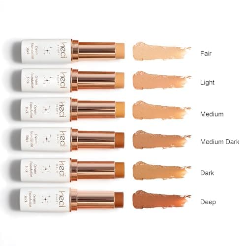 HECI BEAUTY Tinted Foundation Stick, Balm to Cream Foundation with Light to Medium Coverage, Infused with Hydrating Ingredients - Fair 01, 0.25 oz - Thumbnail 6
