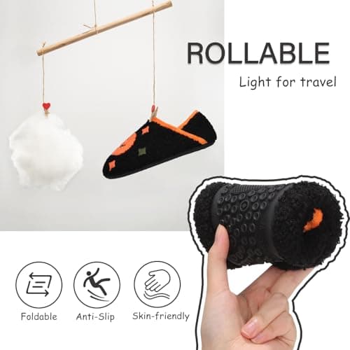 ATHMILE House Slippers for Women Men Indoor Barefoot Slippers Socks Furry Slip on House Shoes Cozy Comfy for Home Bedroom Travel - Thumbnail 6