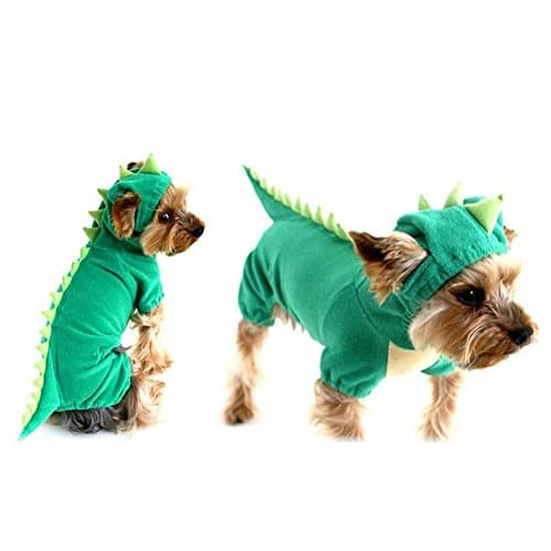 NACOCO Dog Dinosaur Design Costume Green Pet Clothes for Medium & Large Dog (Green, S) - Thumbnail 3