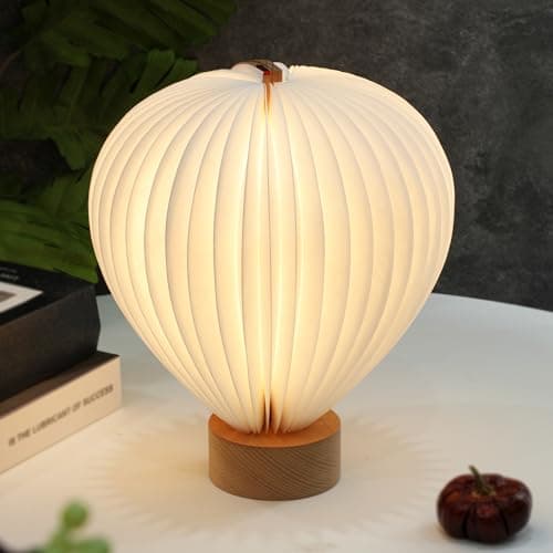 Hot Air Balloon Warm Night Light,Dimmable Touch Lamp for Bedroom,Portable Table Bedside Lamp,hot air balloon lantern decor,1200 mAh battery,Portable Camping Lamp for Outdoor,Bedroom,Party Decor - Image 1