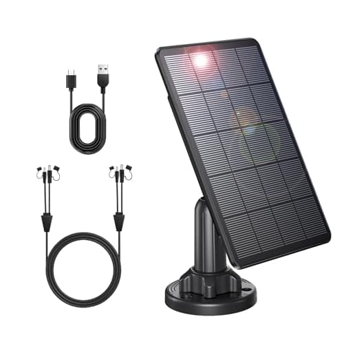 Trail Camera Solar Panel 12V/6V Solar Panel with 4000mAh 3W Solar Battery Kit Compatible with Hunting Game Camera IP66 Waterproof Hunting Accessory Trail Cam - Image 1