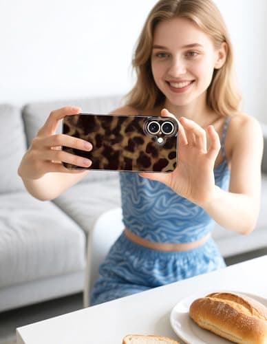 Aitipy Magnetic Tortoise Shell Phone Case for iPhone 15 Pro, Compatible with MagSafe, Cute Leopard Print Fashion Aesthetic Soft TPU Slim Shockproof Protective Phone Cover for Women Girls - Thumbnail 6