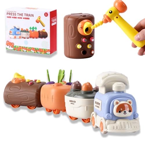 Jahenway Montessori Toys for 2 Year Old Girl and Boy, 4-in-1 Fine Motor Skills Toddler Toys Age 2-4, Woodpecker Worm Toy Magnetic Bird Feeding Game