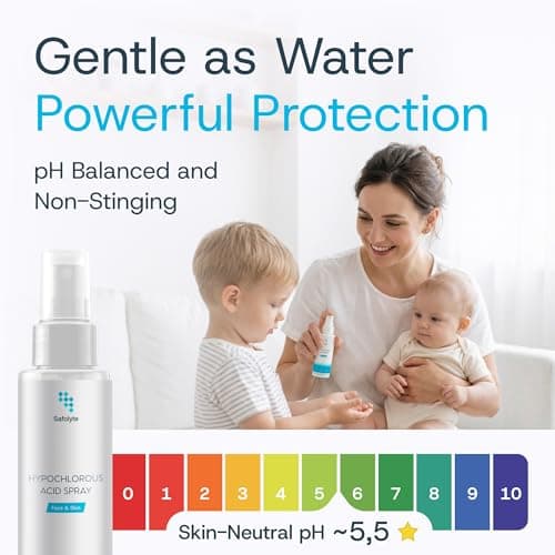 Hypochlorous Acid Spray for Face & Skin - Clinically & Dermatologist Tested HOCl Face Mist for Face, Skin, Acne, Eczema, Rash & Wound Care, Gentle & Non-Irritating for All Skin Types & Ages, 4oz - Thumbnail 6
