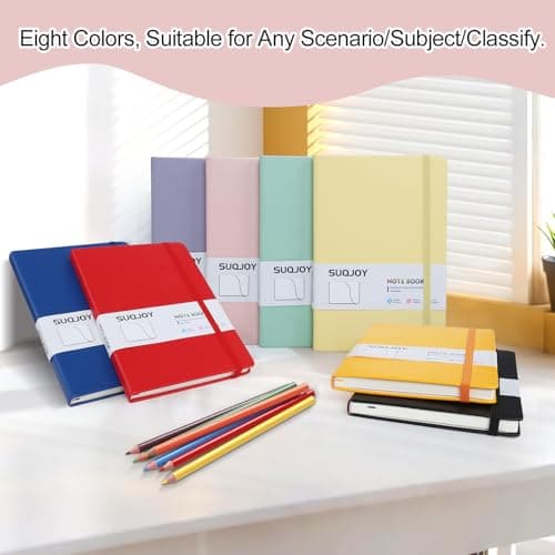 SUQJOY Lined Journal Notebooks for Writing, 100 GSM Thick Paper, 1 Pack Hardcover Notebooks, A5 College Ruled Notebook, Journaling Notebook for School/Travel/Office (Pink- 1 Pack) - Thumbnail 6