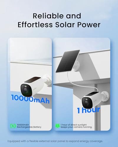 youkey Solar Security Camera Wireless Outdoor, 24/7 AOV Recording, 2.5K No Subscription Secuirty Camera for Home with Dual Solar Panel, 82ft AI Detection, 2.4Ghz Wi-Fi 6, Easy Setup, IP67(S420) - Thumbnail 4