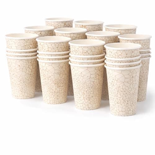 SOPARO Bulk Coffee Cups, 16 oz Disposable Paper Cups, 1000 Count, Commercial, Rolled Rim, Leak Resistant,Great for coffee shops
