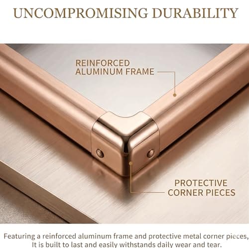 VETALLO Makeup Train Case Travel - Portable Cosmetic Storage Organizer Box Adjustable With 2 Trays, With Lock And Compartments,8.4 Inch Gold - Thumbnail 6