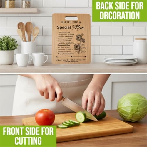 Mom Birthday Gifts Mother Cutting Board Gift, Presents for Mom Bamboo Cutting Board Perfect Mother's Day, Birthday, Thanksgiving, Christmas Gift for Mom Kitchen Decor - Thumbnail 2