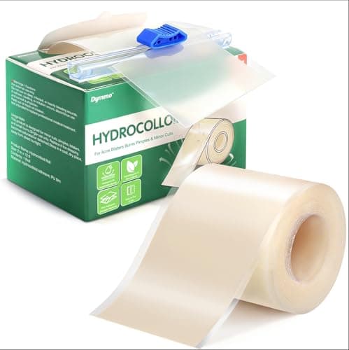Hydrocolloid Roll Bandage 2 in x 12 ft Waterproof Hydrocolloid Dressing Tape Hydrocolloid Bandages for Wound Care, Flexible Cut-to-Fit Roll for Blisters, Burns, Acne & Minor Wounds - Image 1