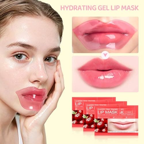 30 Pcs Lip Masks & Eye Masks, 24K Gold Crystal Gel Collagen Eye Pads, Cherry Under Eye Patches for Puffy Eyes, Dark Circles, Wrinkles and Fine Lines, Bachelorette Party Favors, Bridesmaid Gifts - Thumbnail 5