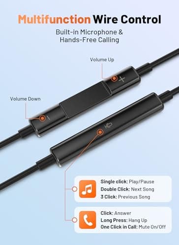 2 PACK USB C Headphones for iPhone 17 16 15, Wired Earbuds USB C with Clear Mic & Noise Reduction, Ear Buds Wired Headphones Type C Earphones for Galaxy S26 Ultra S25 A16, for iphone Android Devices - Thumbnail 4