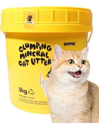 CATPAK Clumping Cat Litter - 100% Natural Attapulgite Clay, Ultra-Low Dust (0.35%), Lock & Dry Technology for a Fresh Home, Fast Clumping & High Absorbency, Eco-Friendly, 13.2 LB (6, Kilograms)