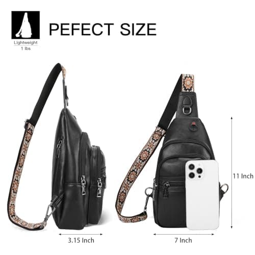 HiChiclife Sling Bag for Women Crossbody Bags for Women Trendy Crossbody purse Fanny Pack Chest Bag for Travel - Thumbnail 6