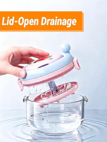2-in-1 Retainer Case & Mouth Guard Case - Portable Orthodontic Storage Container with Filter, Tools & Mirror, Leak-Proof Denture Bath Box for Daily & Travel Use (Powder Blue) - Thumbnail 6