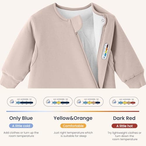Unisex Rayon Sleeping Bag for Babies and Toddlers 2.5 Tog Sleep Sack 0-6 Months, Baby Sleep Sack, Newborn Sleep Sack, Wearable Blanket Baby, One Piece Long Sleeves, Gifts for Toddlers - Thumbnail 6