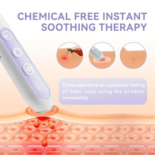 Berrcom Insect Bite Relief Device, Chemical-Free Heat Therapy for Itch & Swelling, 4-Level Temperature Adjustment​, Rechargeable Bug Bite Reliever​​ for Outdoor Use​ - Thumbnail 3
