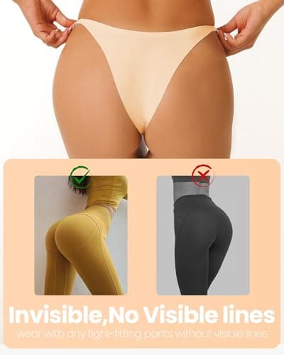 FLYARD Seamless Underwear for Women,Comfortable No Show Underwear Soft Panties for Women Pack of 6(Medium, Set 1) - Thumbnail 5