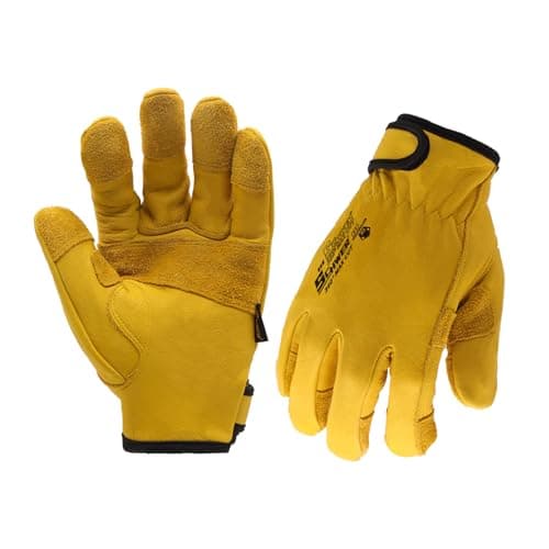 Schwer ANSI A9 Cut Resistant Leather Work Gloves, PM3401 Cut Proof Gloves, Reinforced Fingertips & Palm Cowhide Work Gloves for Construction, Welding, Metalwork, Woodwork& Outdoor Gardening Work, XL - Image 1
