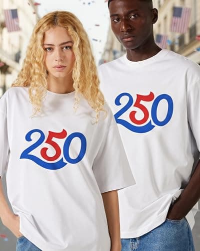 ReefSea 250th Anniversary T-Shirt Patriotic USA Flag Freedom Tee, World Soccer Cup Jersey Independence Lightweight T2501 - Thumbnail 4