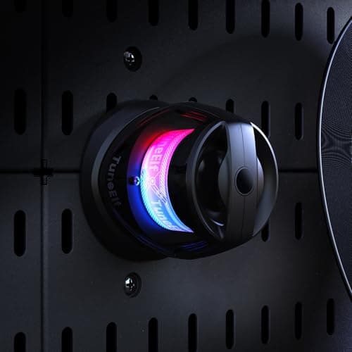 EDUPLINK Magnetic Bluetooth Speaker - 12 Super Strong Magnets for Golf Cart, Fridge & Gym, IPX5 Waterproof, 10H Playtime, TWS Pairing, 4 RGB Lights, 5W HD Bass Sound (Black) - Thumbnail 5