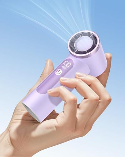 AGEYOU Portable Handheld Fan,4000mAh Rechargeable Turbo Personal Mini Fan,Pocket Design for Travel,Concerts,Sports Games,Camping,Hiking,Best Gifts for Women in Summer - Image 1