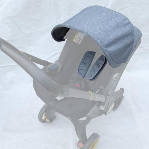 Feliliber Stroller Replacement Accessories Canopy, Baby Stroller Sun Shade Compatible with Doona Car Seat & Strollers (Gray) - Thumbnail 5