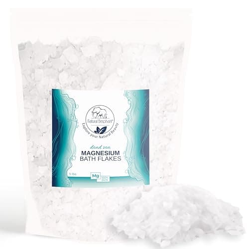 Natural Elephant Dead Sea Magnesium Bath Flakes | 5 lb (80 oz) Bag | Pure Magnesium Chloride Soak for Body and Foot | Ideal for a Soothing Bath Experience | Alternative to Epsom Salt - Image 1