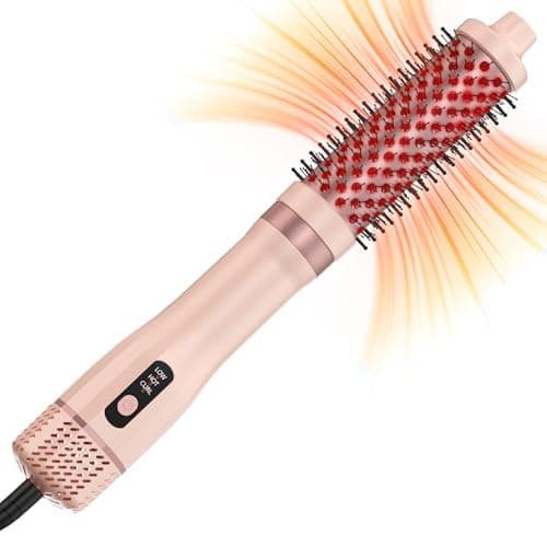 3 in 1 Blow Dryer Brush Thermal Curling Iron Wand Brush 1.5’, Wet Brush Speed Dry 110000RPM Hot Air Hair Dryer Volume, Beachy Waver Blowout Curling Brush Hair Styler Anti-Frizz Straight,Curl - Image 1