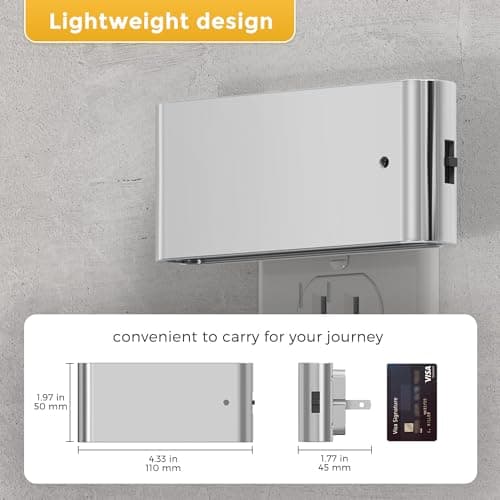 L LOHAS LED Night Light, 2 Pack Dimmable Modern LED Night Lights Plug into Wall,Dusk to Dawn Sensor Night Lights for Kid, 0-100LM 3000K Soft White Nightlight for Hallway Bedroom Stairway(Silver) - Thumbnail 5